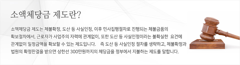 소액체당금 제도란?